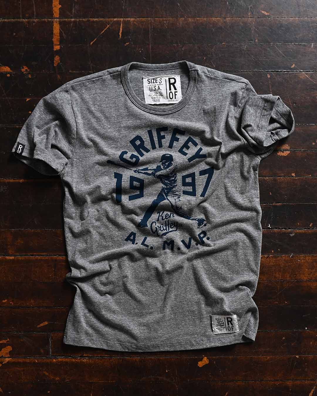 K. Griffey Jr. '97 AL MVP Grey Triblend Tee - Roots of Fight Canada