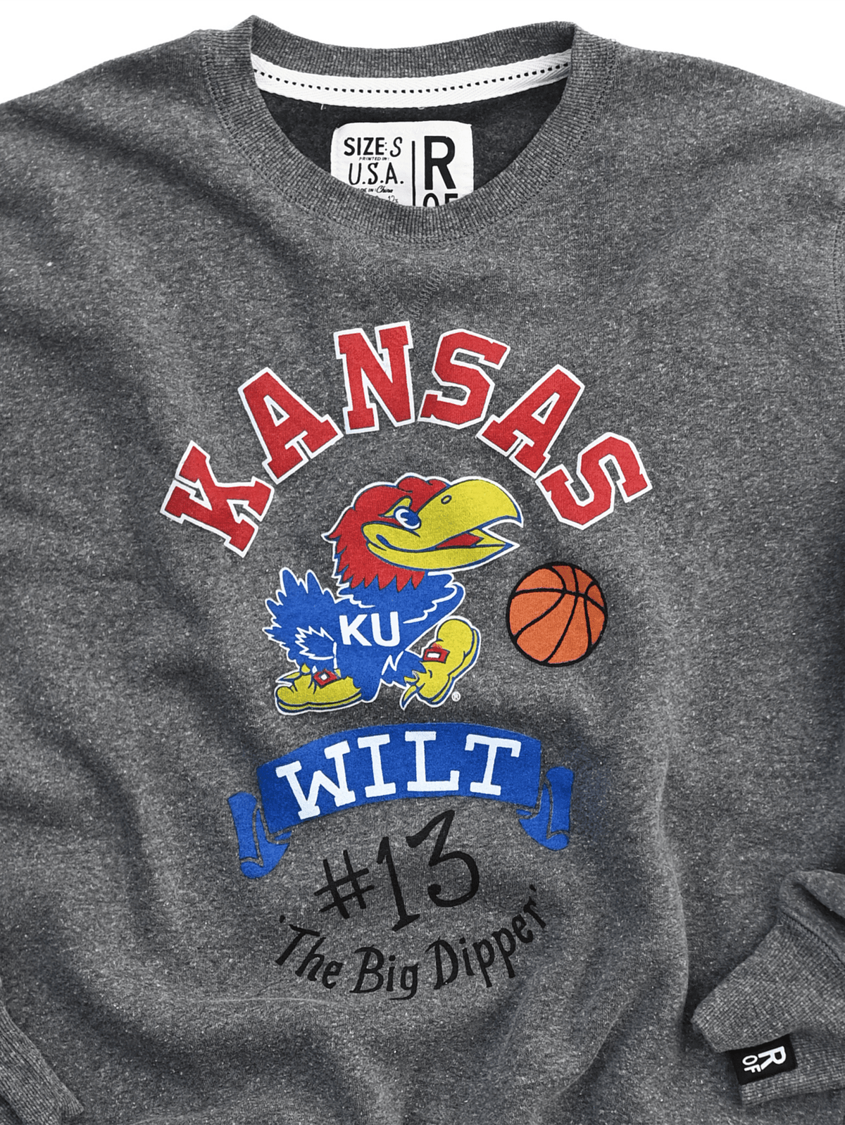 KU - Wilt Big Dipper #13 Grey Sweatshirt - Roots of Fight Canada