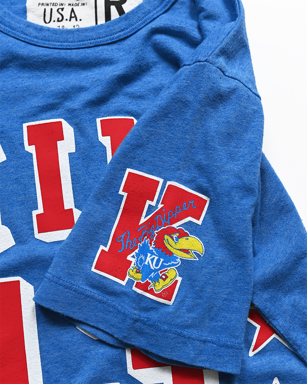 KU - Wilt Chamberlain 13 Blue Triblend Tee - Roots of Fight Canada