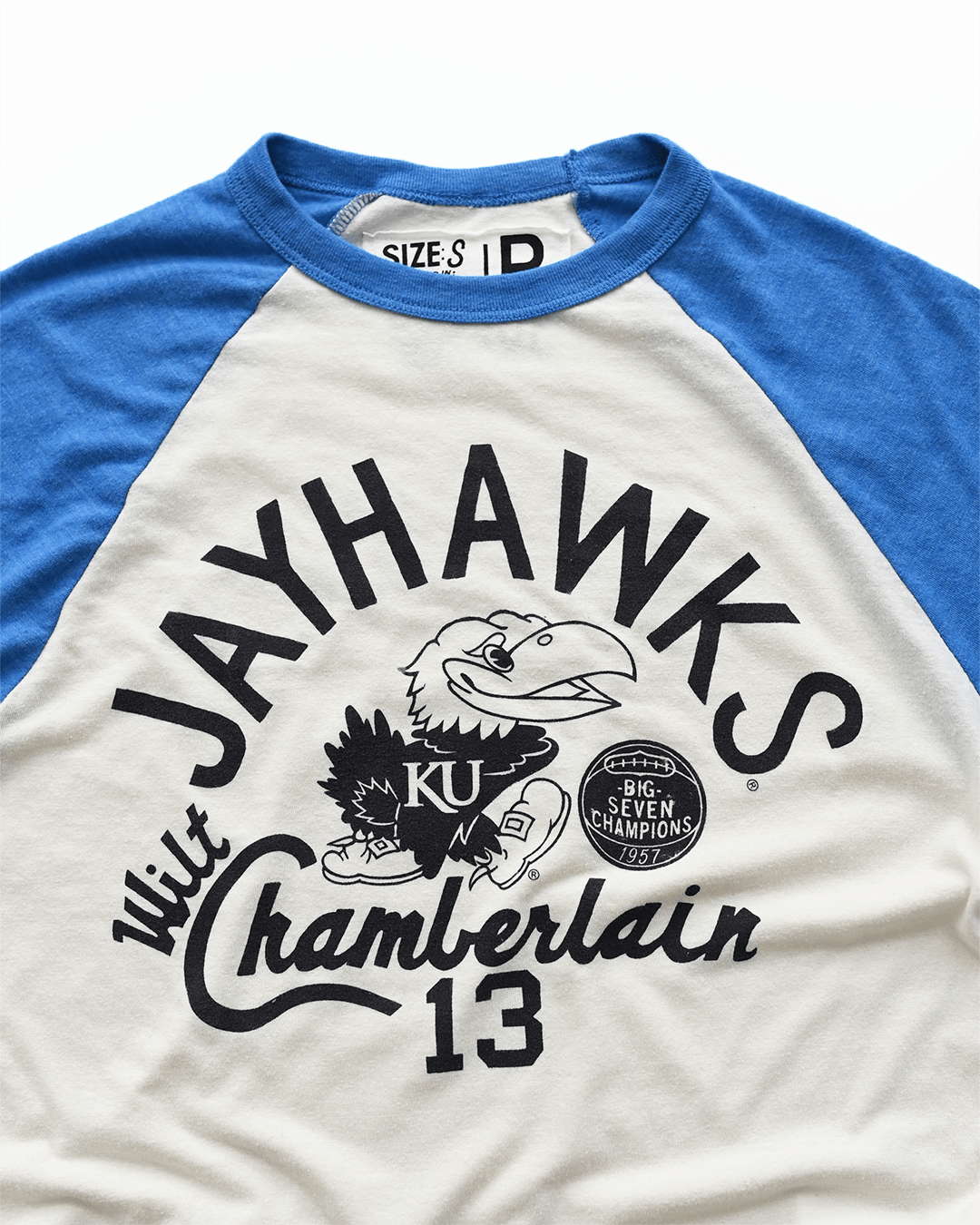 KU - Wilt Jayhawks 13 Blue Raglan Tee - Roots of Fight Canada