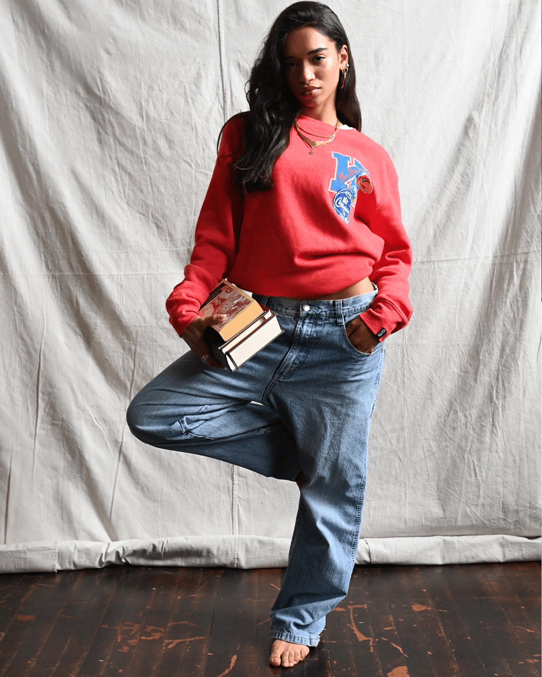 KU - Wilt Jayhawks 13 Red Sweatshirt - Roots of Fight Canada