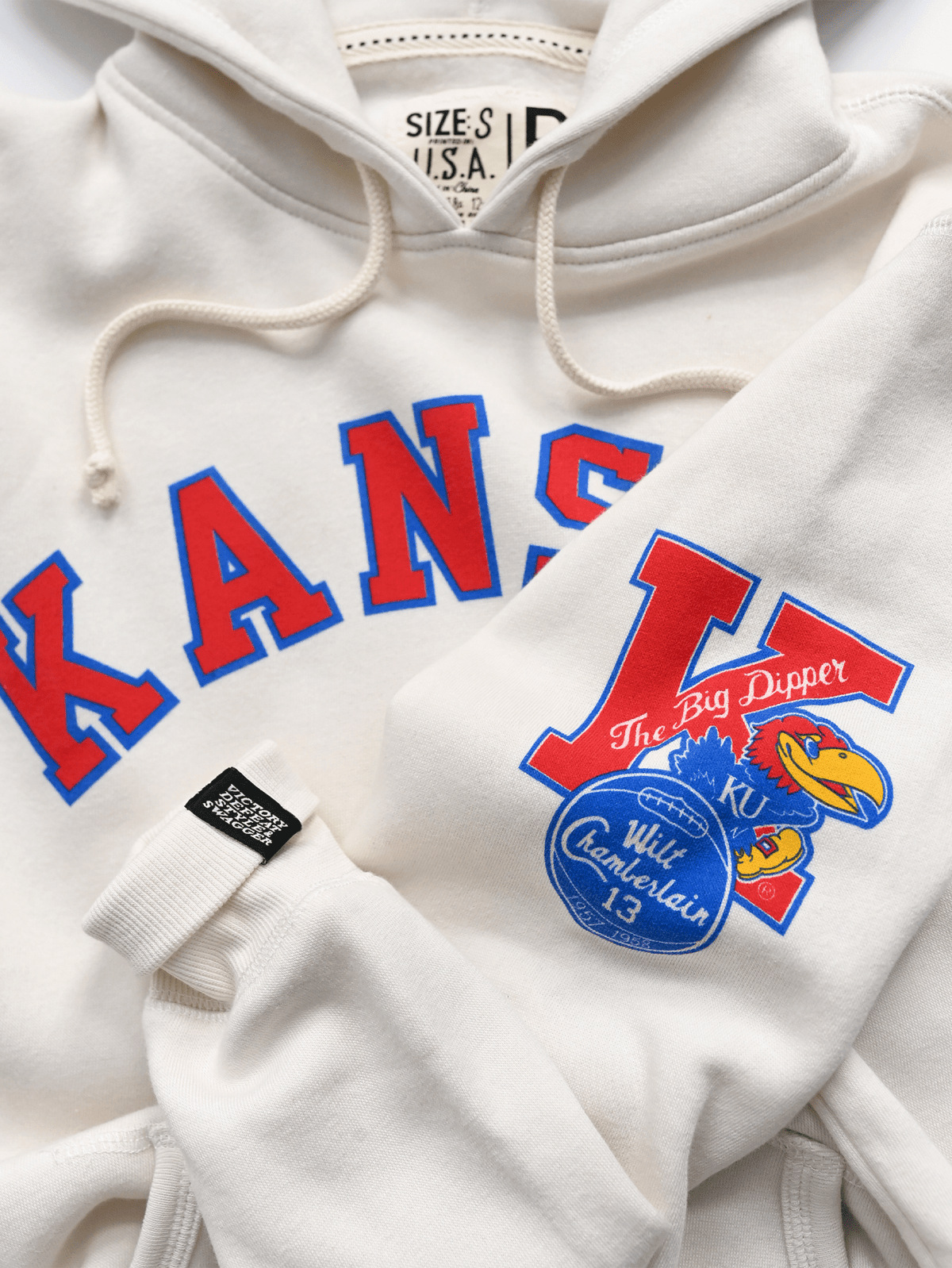 KU - Wilt Jayhawks Basketball #13 White PO Hoody - Roots of Fight Canada