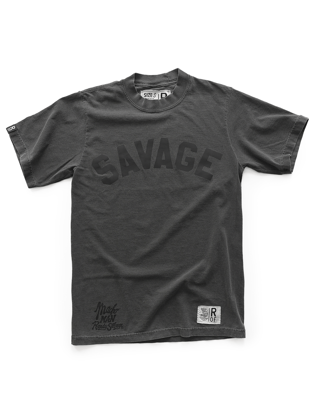 Macho Man 'Savage' Charcoal Heavyweight Tee - Roots of Fight Canada
