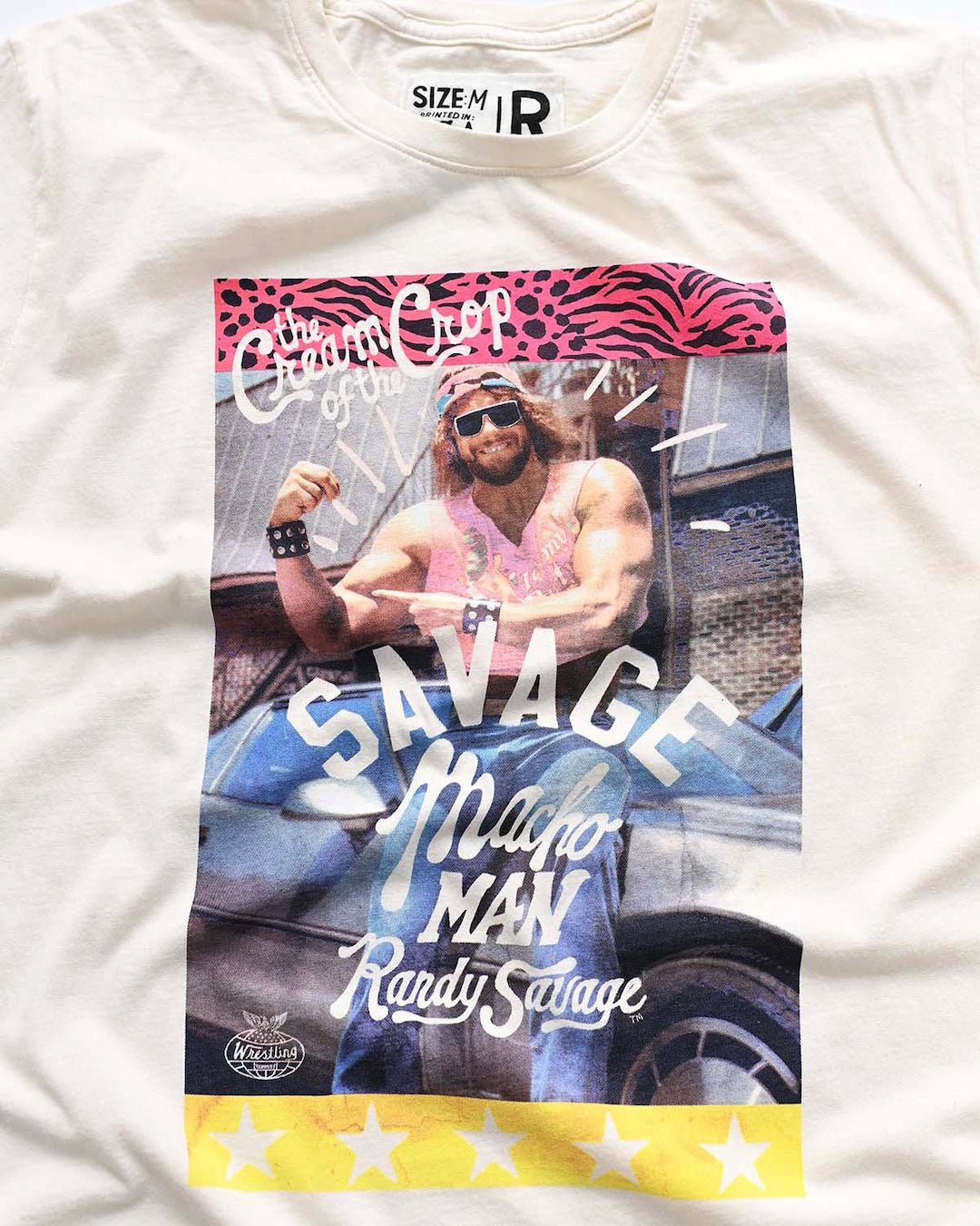 Macho Man 'Savage' White Tee - Roots of Fight Canada