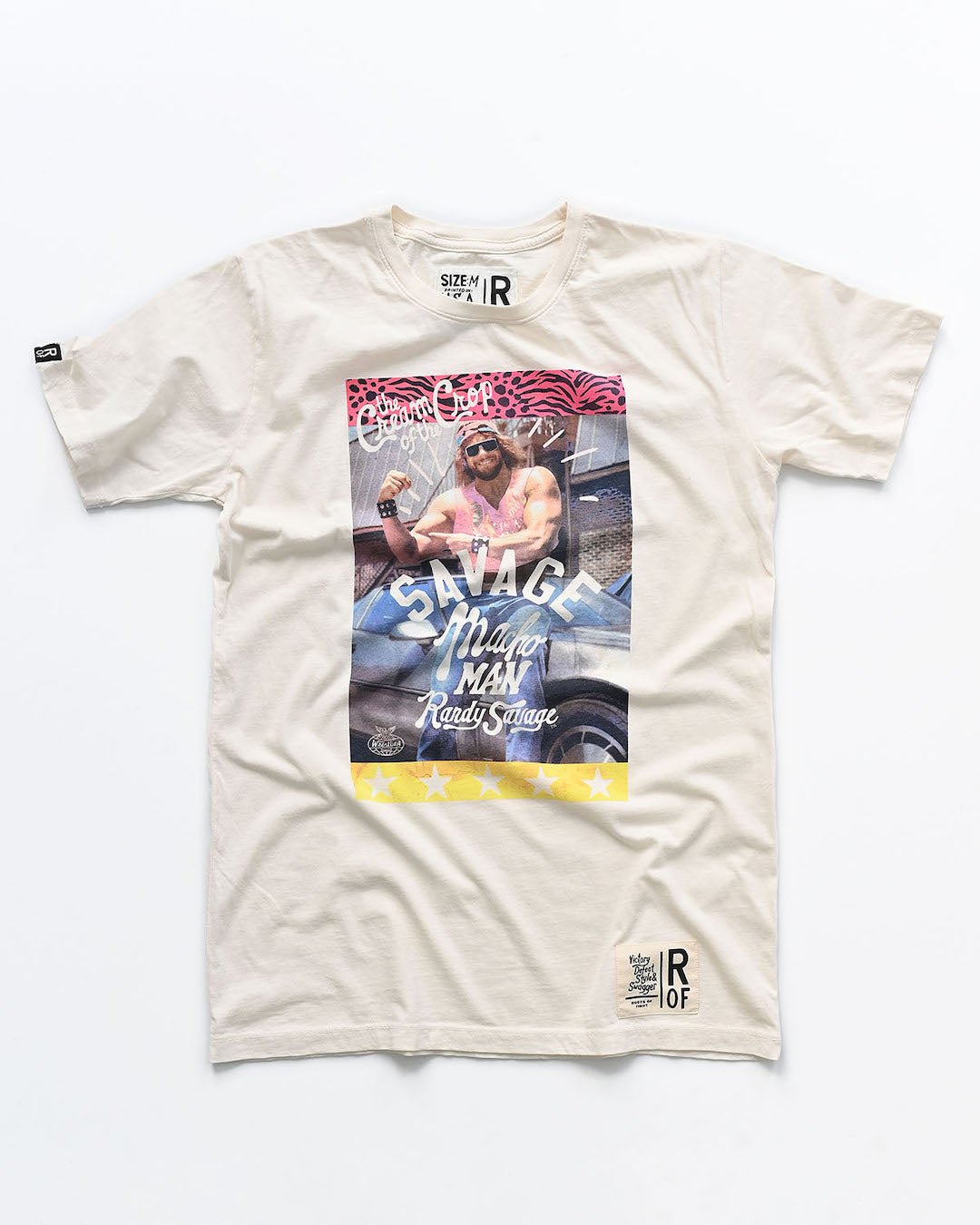 Macho Man 'Savage' White Tee - Roots of Fight Canada