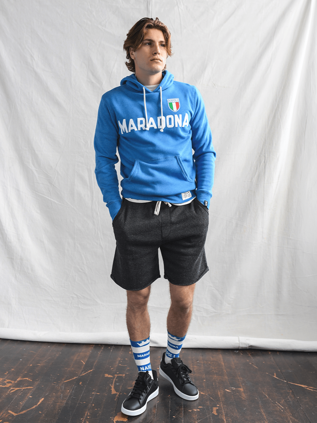 Maradona Napoli 10 Blue PO Hoody - Roots of Fight Canada