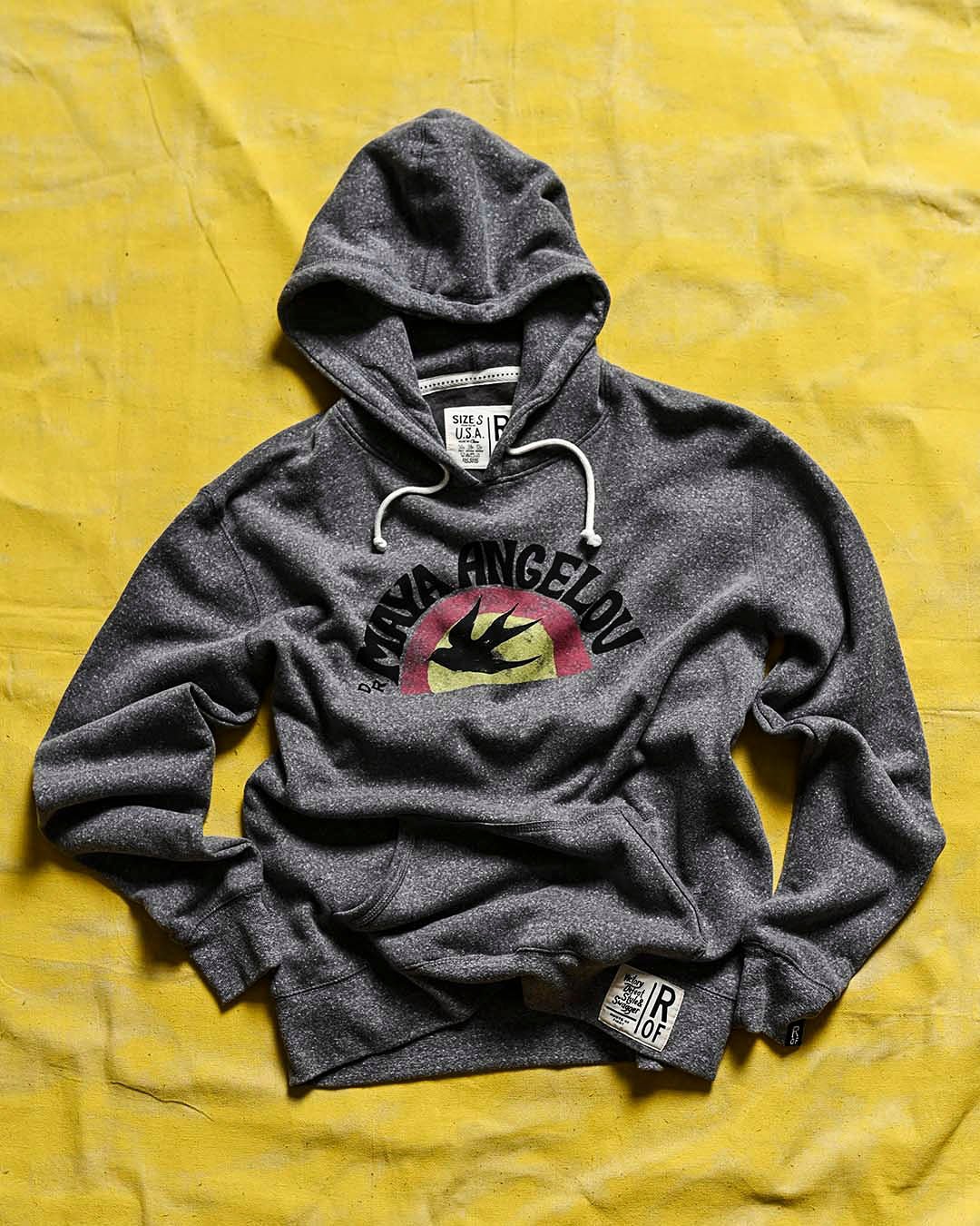 Maya Angelou Caged Bird Sings Grey PO Hoody - Roots of Fight Canada