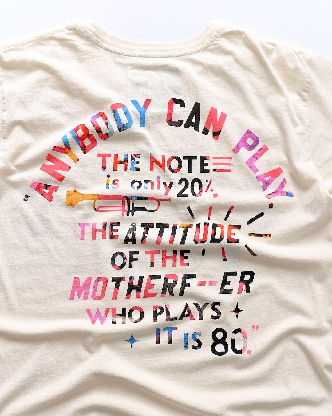 Miles Davis NY Trumpet White Tee - Roots of Fight Canada