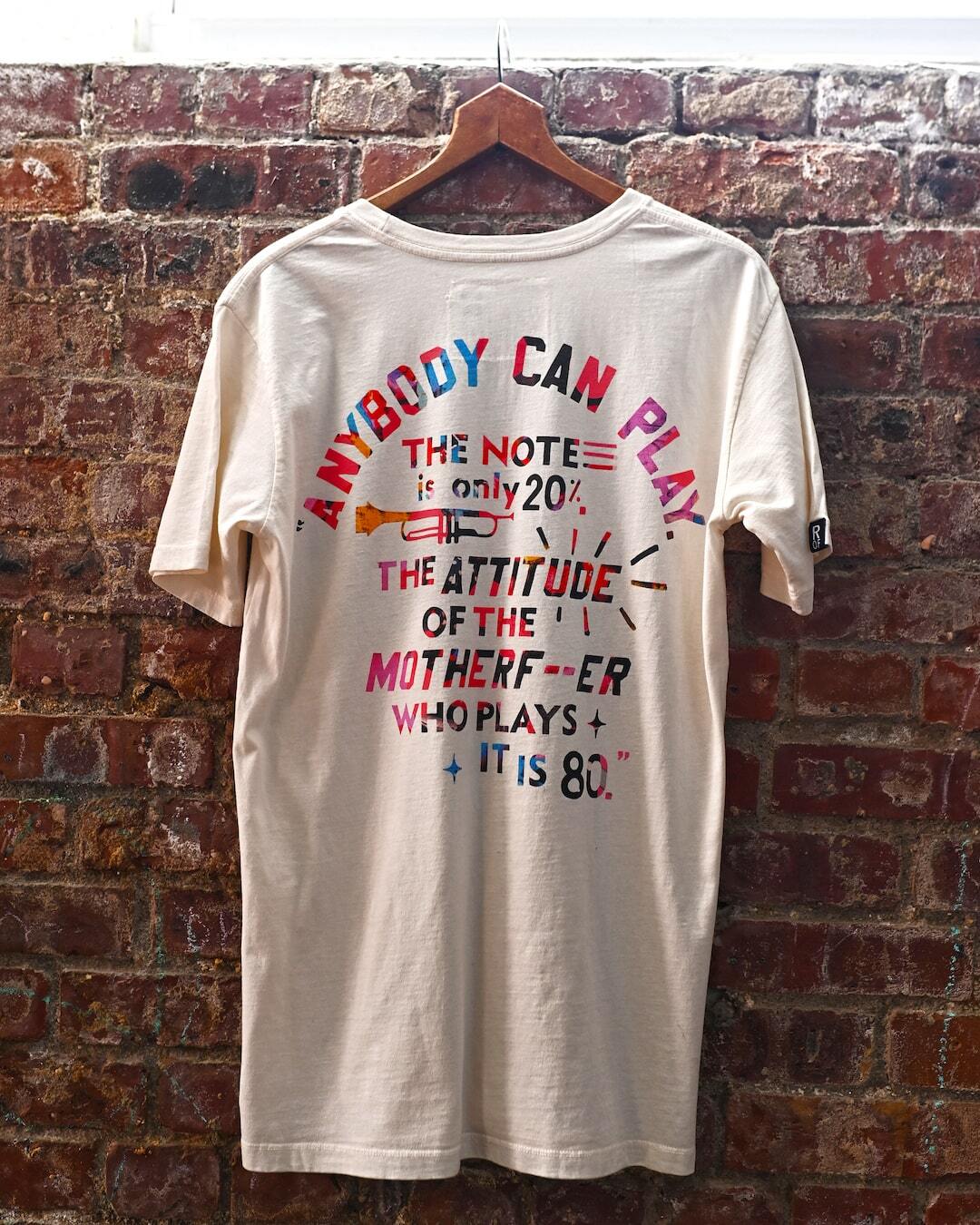 Miles Davis NY Trumpet White Tee - Roots of Fight Canada