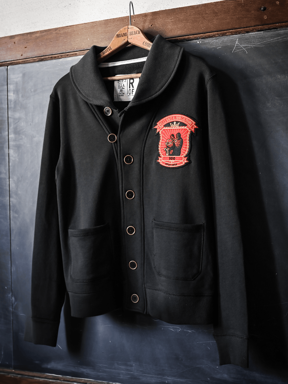 Miles Davis x John Coltrane 100 Years Black Cardigan - Roots of Fight Canada