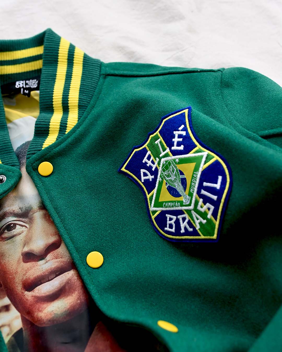 Pelé 10 Brasil Melton Jacket - Roots of Fight Canada