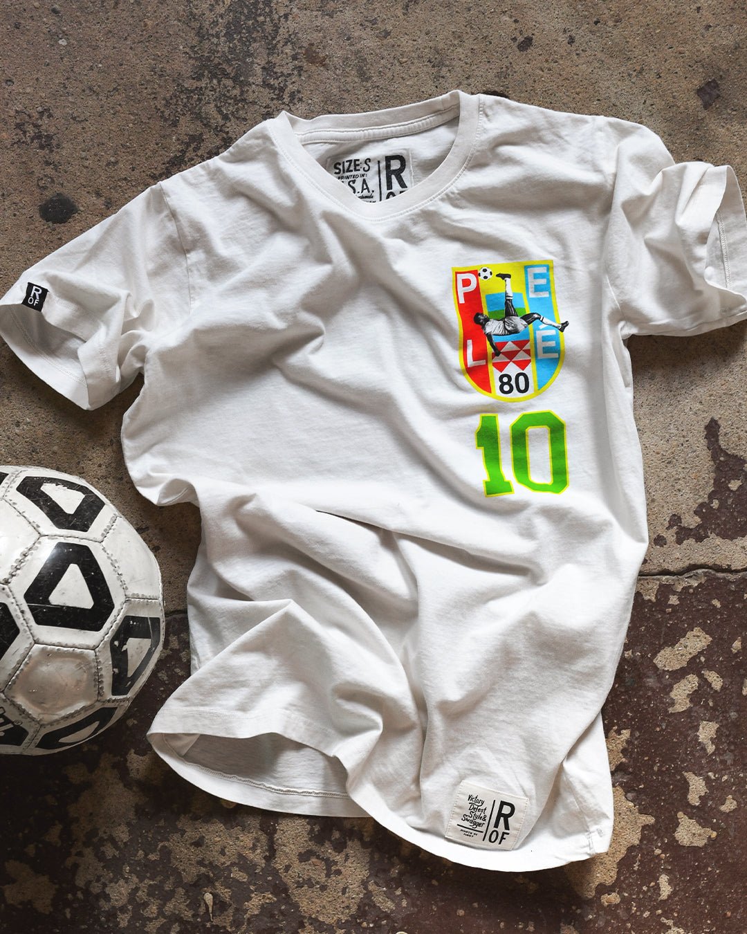 Pelé 10 Brasil White Tee - Roots of Fight Canada