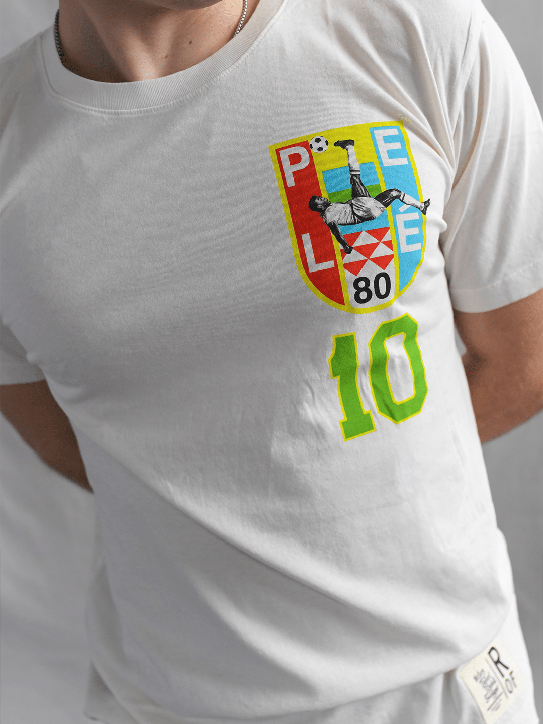 Pelé 10 Brasil White Tee - Roots of Fight Canada