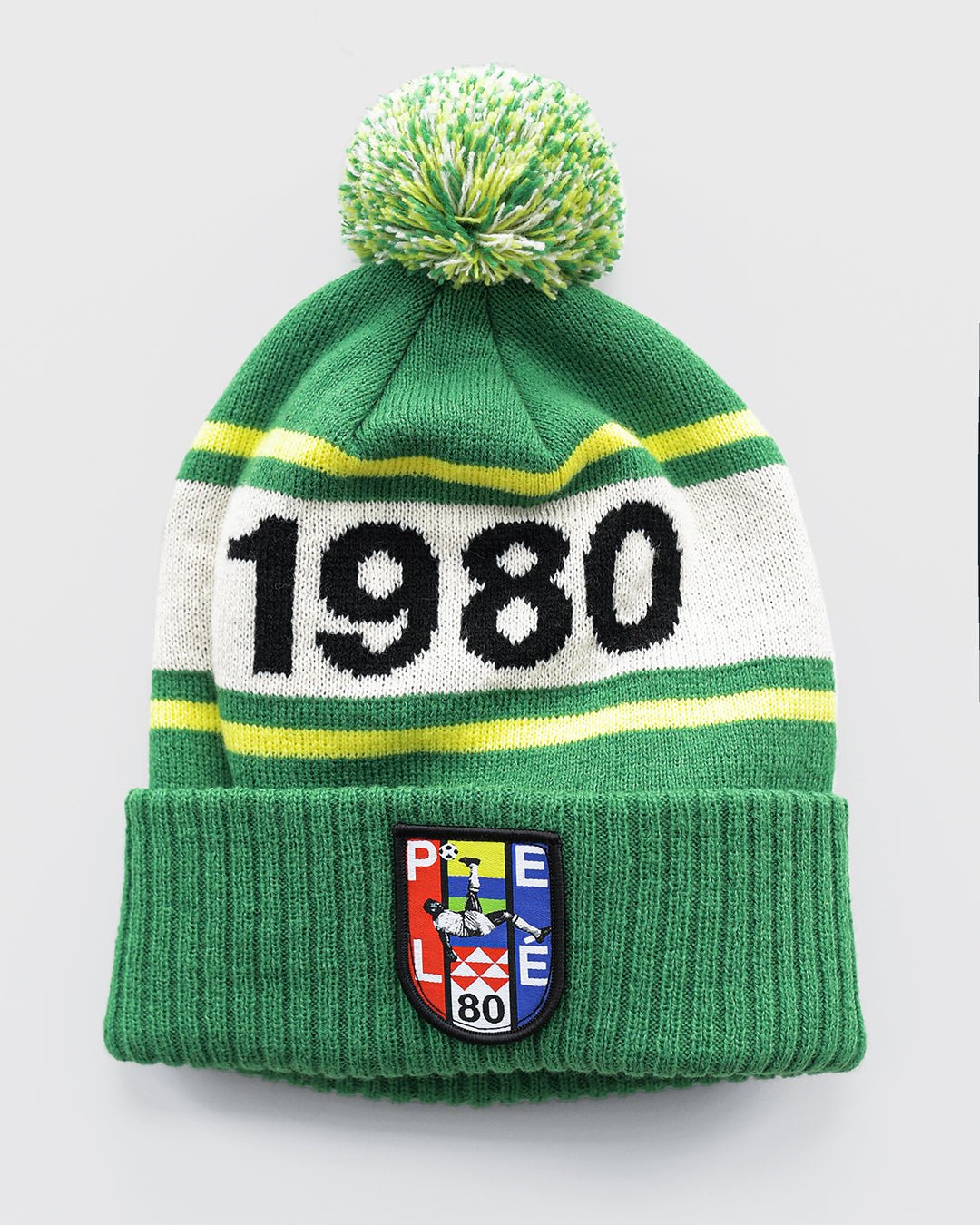 Pelé 1980 Brasil Green Pom Pom Beanie - Roots of Fight Canada