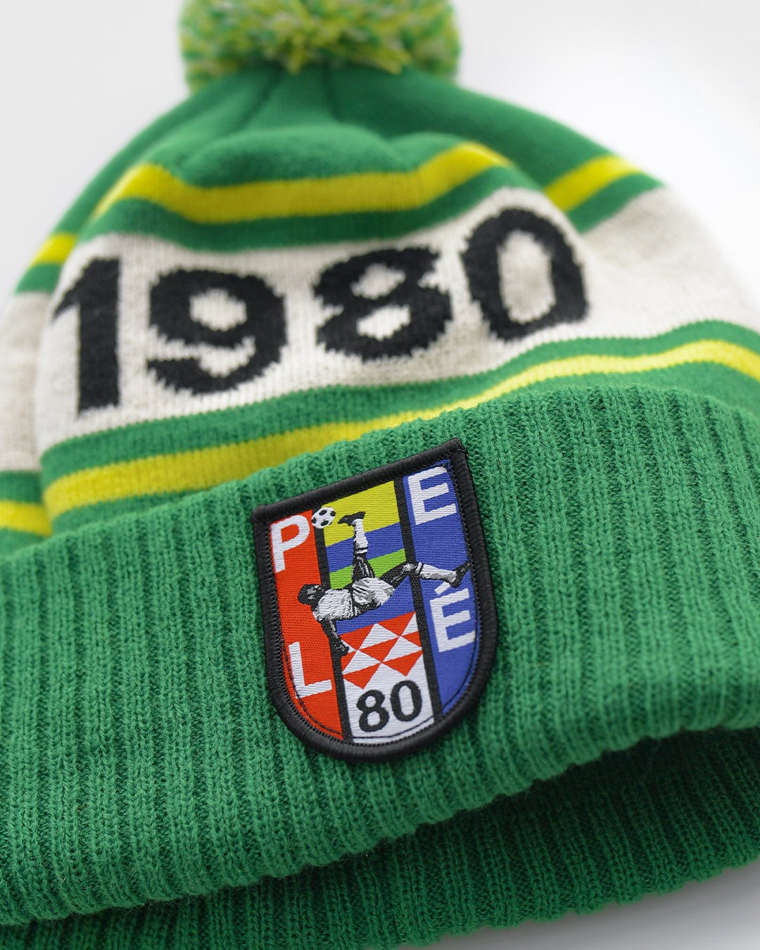Pelé 1980 Brasil Green Pom Pom Beanie - Roots of Fight Canada