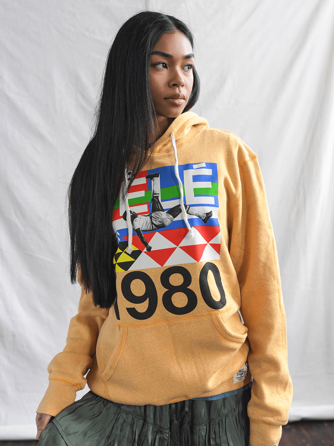 Pelé Brasil 1980 Gold PO Hoody - Roots of Fight Canada