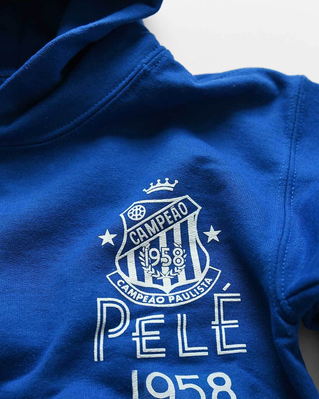 Pelé Santos Blue Kid's PO Hoody - Roots of Fight Canada