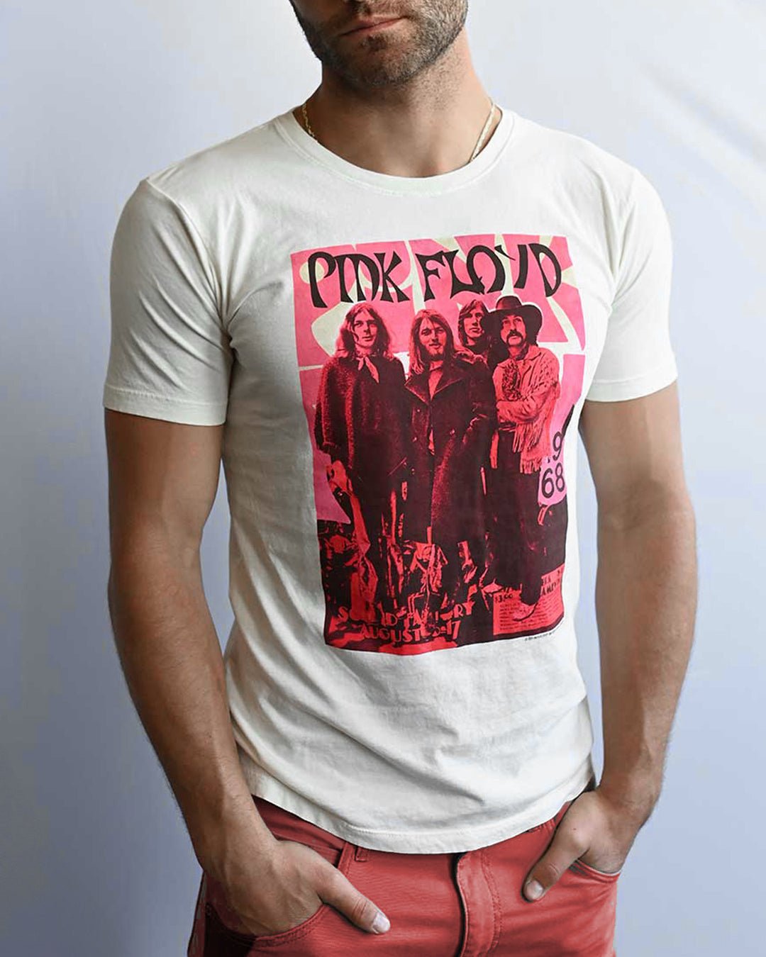 Pink Floyd 1968 White Photo Tee - Roots of Fight Canada