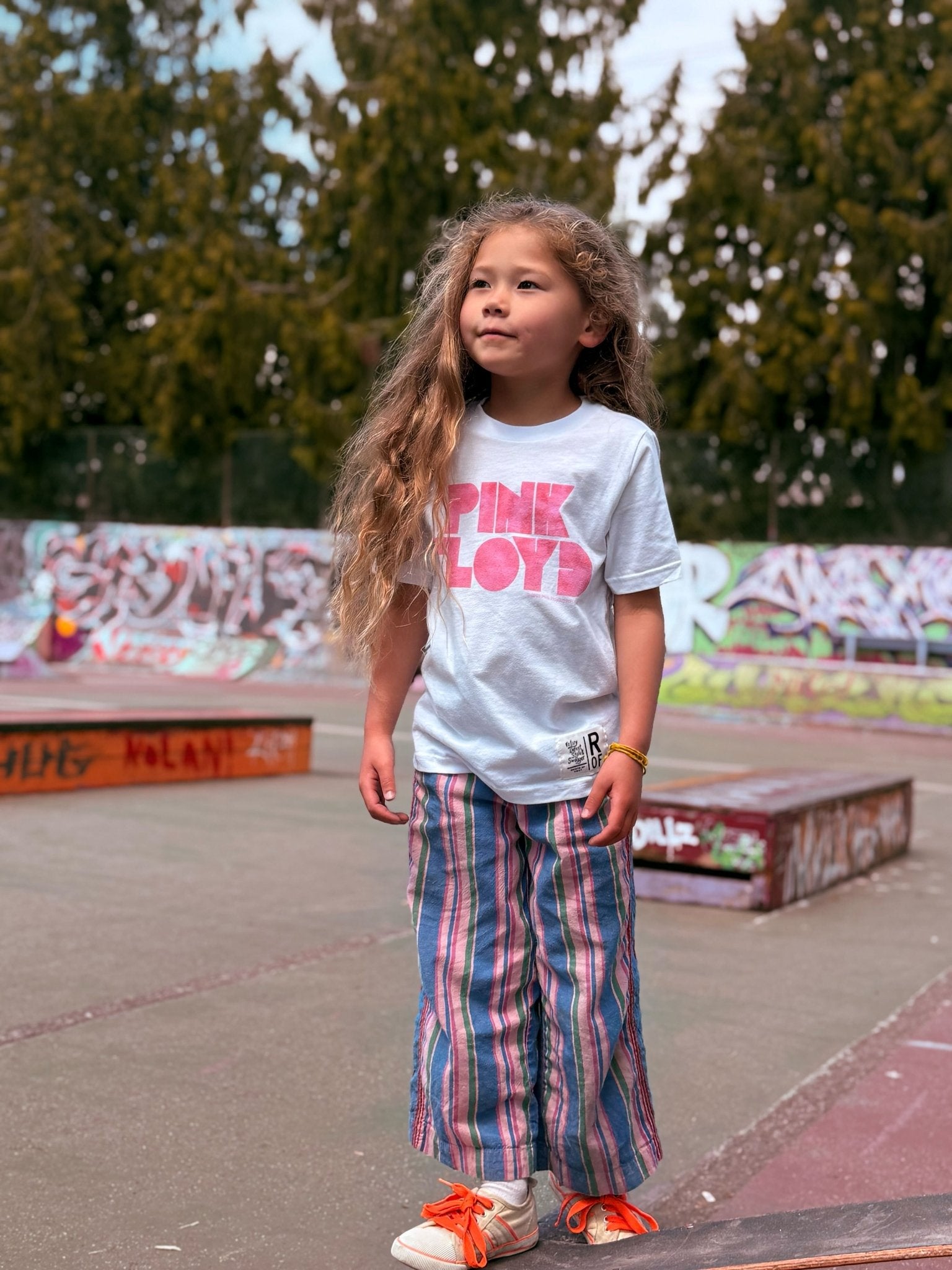 Pink Floyd Vintage White Kid's Tee - Roots of Fight Canada