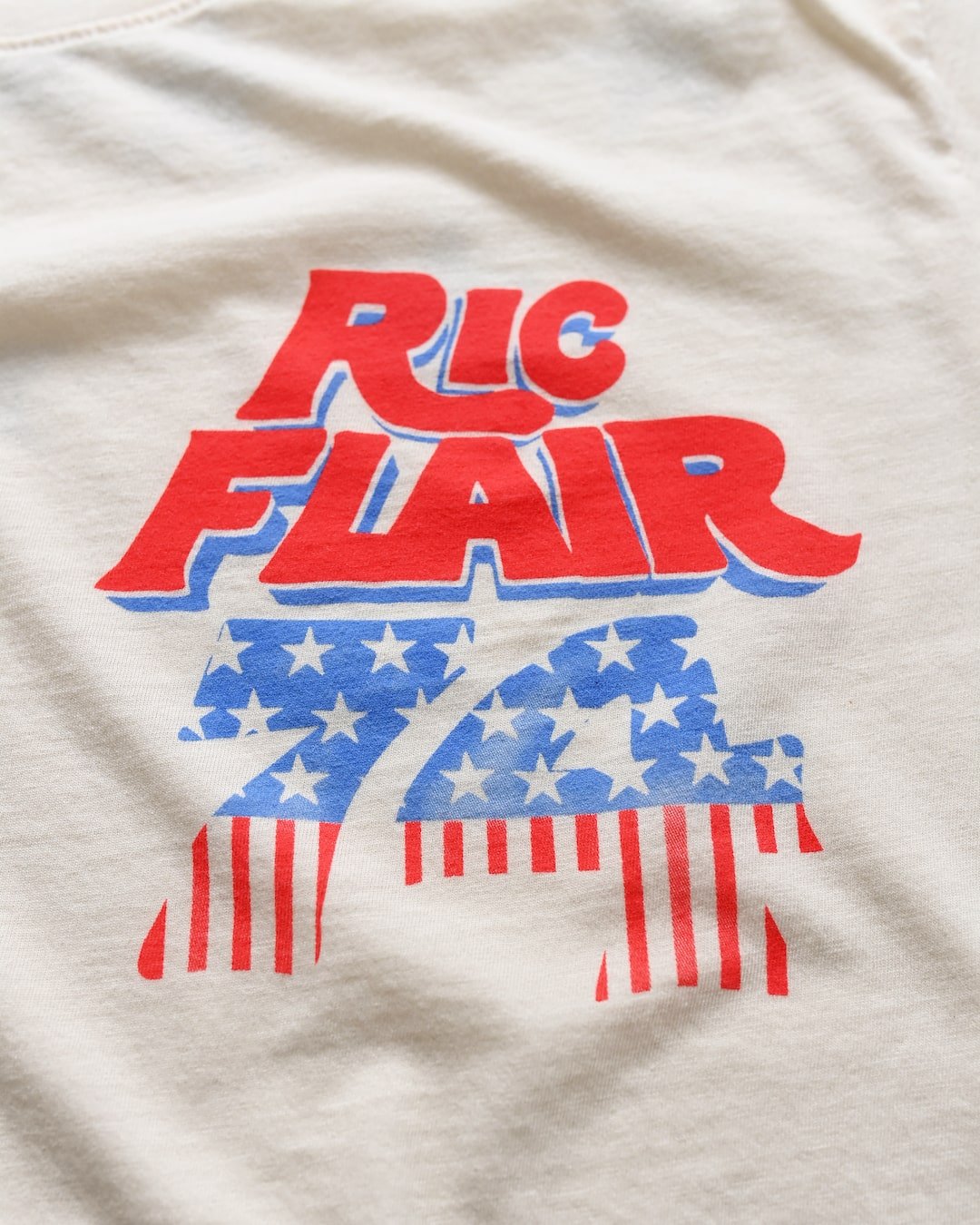 Ric Flair '74 Vintage White Tee - Roots of Fight Canada