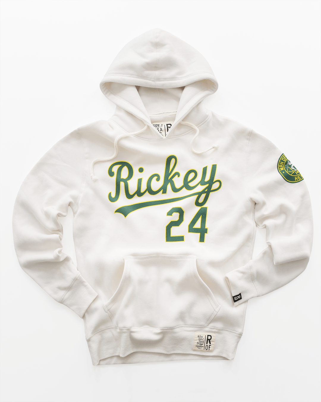 Rickey Henderson 24 White PO Hoody - Roots of Fight Canada