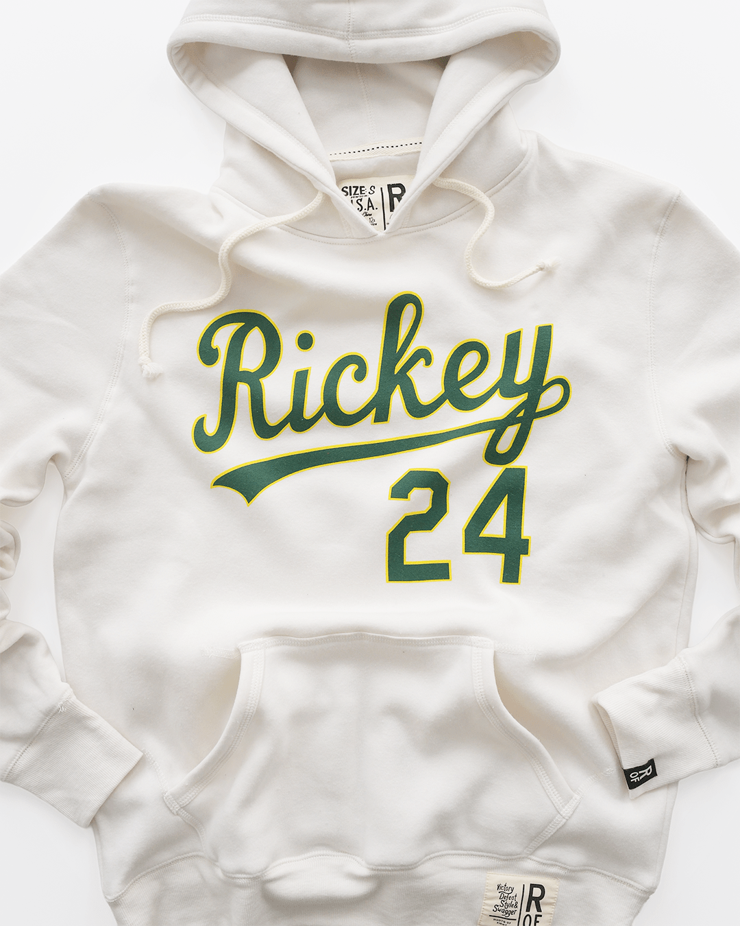 Rickey Henderson 24 White PO Hoody - Roots of Fight Canada