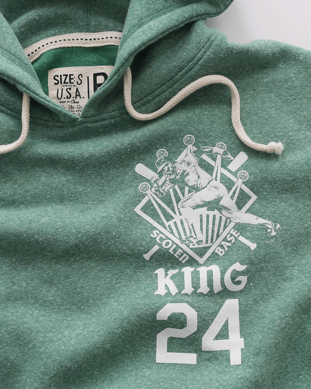 Rickey Henderson Stolen Base King Green PO Hoody - Roots of Fight Canada