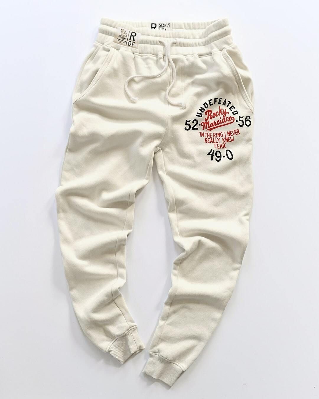 Rocky Marciano Undefeated Champ White Sweatpants - Roots of Fight Canada