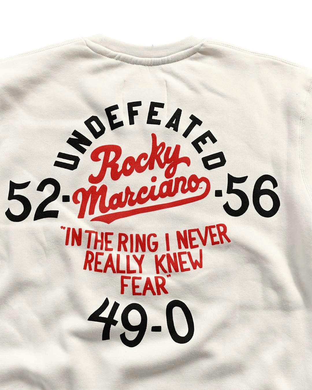 Rocky Marciano Undefeated Champ White Sweatshirt - Roots of Fight Canada