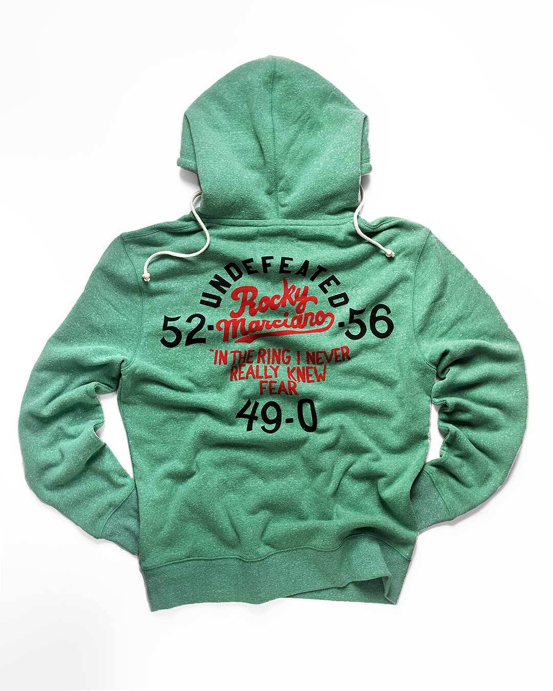 Rocky Marciano Undefeated Heather Green PO Hoody - Roots of Fight Canada