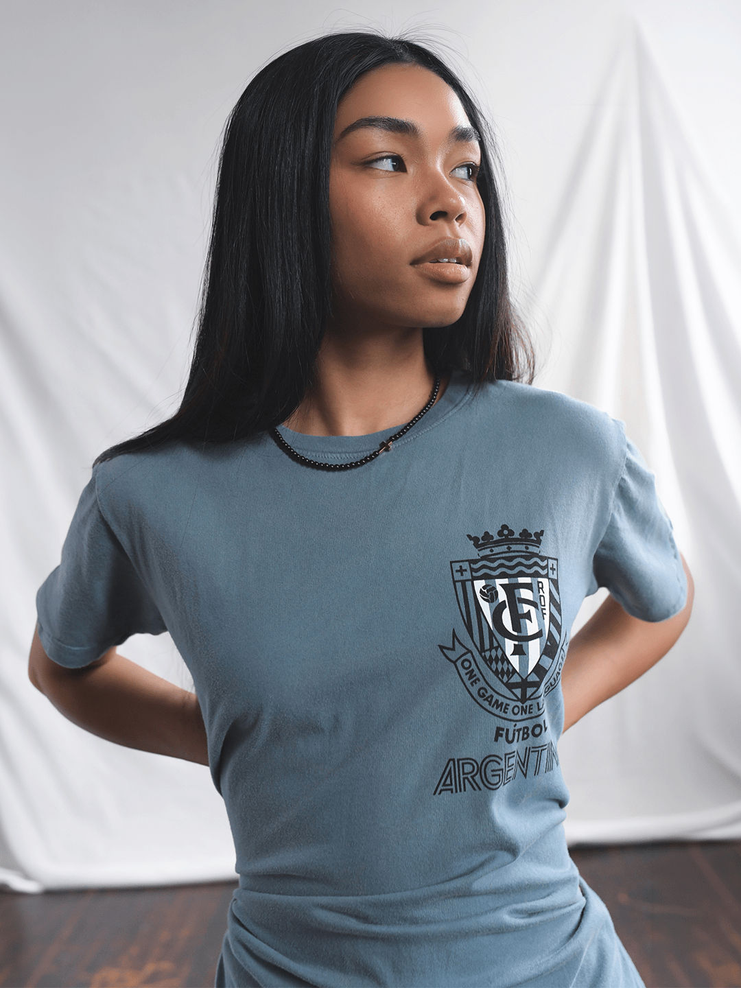 ROF - Argentina Fútbol One Language Blue Tee - Roots of Fight Canada