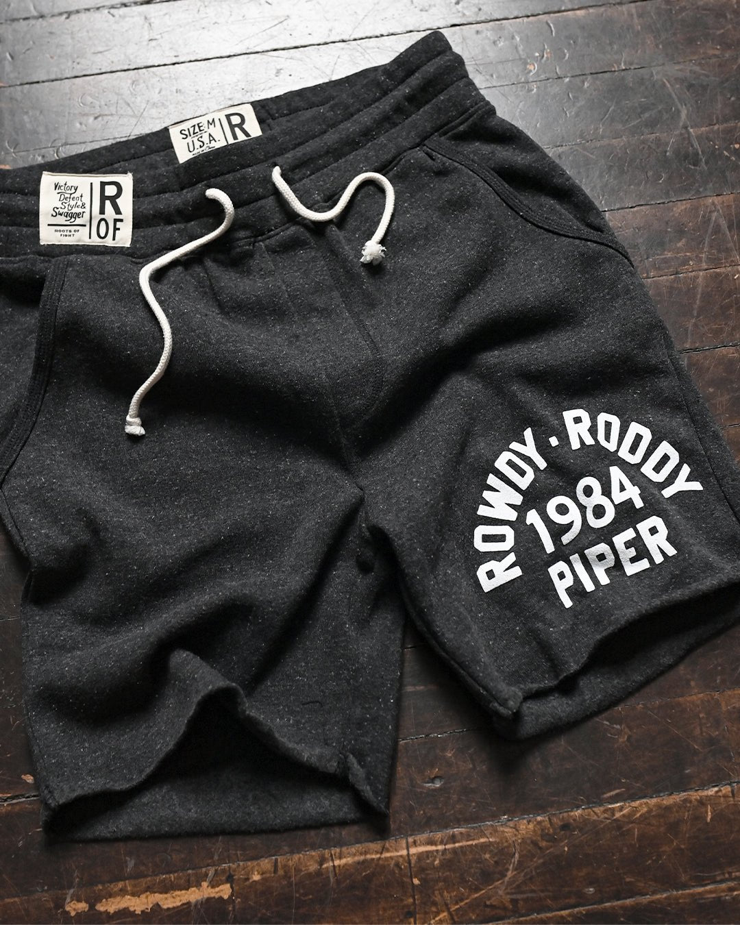 Rowdy Roddy Piper 1984 Black Shorts - Roots of Fight Canada