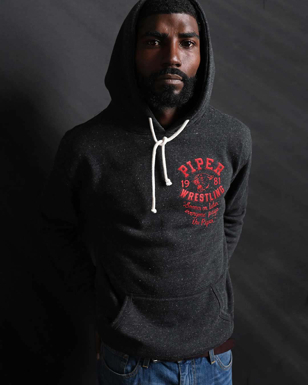 Rowdy Roddy Piper Everyone Pays Black PO Hoody - Roots of Fight Canada