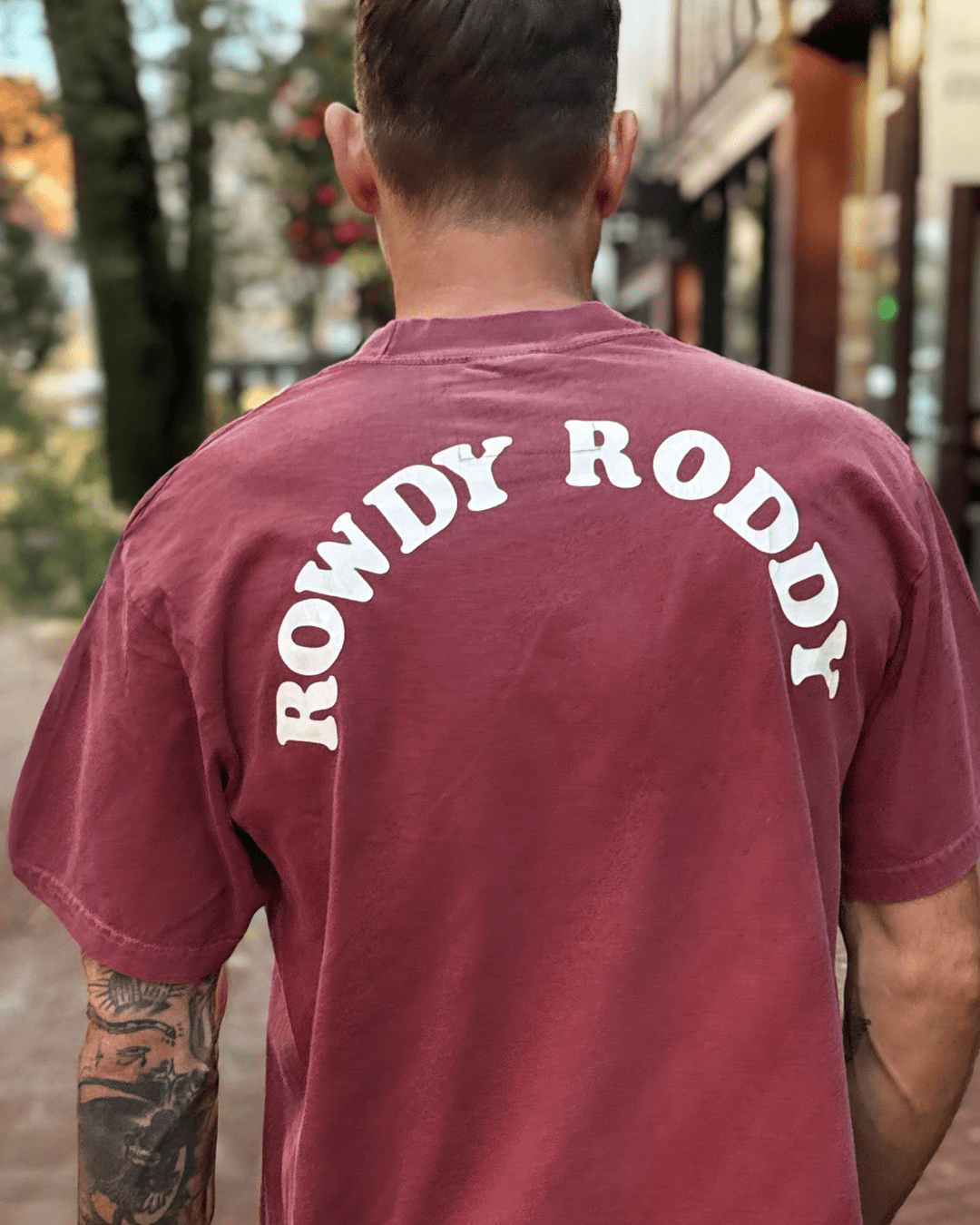 Rowdy Roddy Piper Legend Cardinal Heavyweight Tee - Roots of Fight Canada