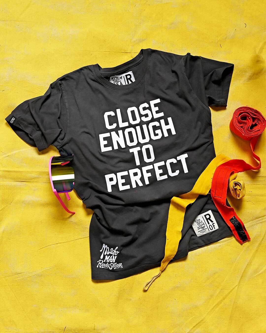 Savage 'Close Enough To Perfect' Black Tee - Roots of Fight Canada