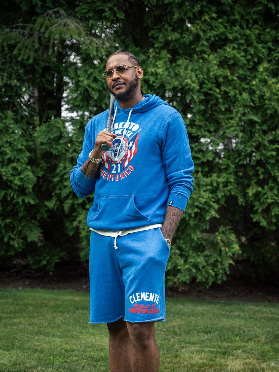 StayMe7o x Clemente Blue Shorts - Roots of Fight Canada