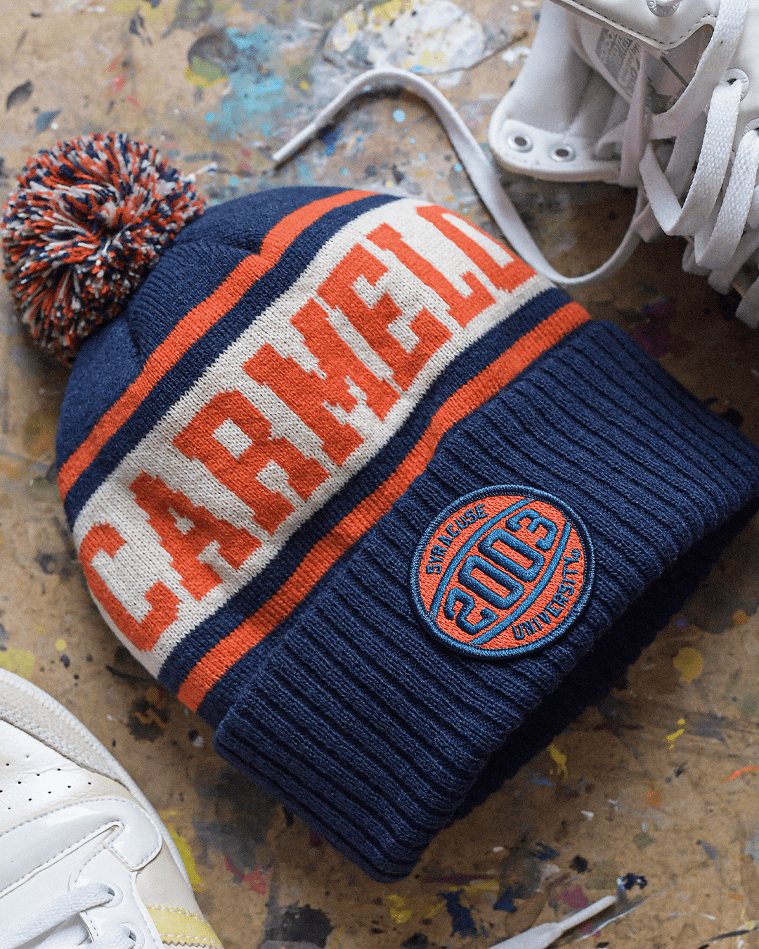 SYR - Carmelo Anthony Navy Pom Pom Beanie - Roots of Fight Canada