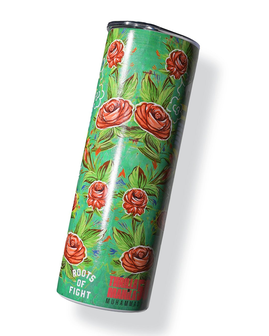 Thrilla in Manila 50th Anniversary Green Tumbler - Roots of Fight Canada