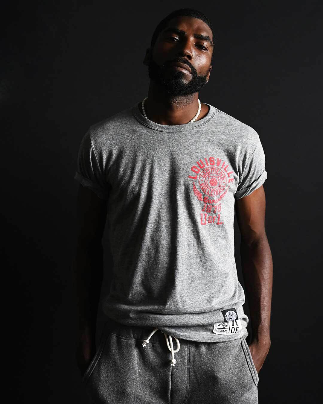 UofL - Louisville Volleyball Grey Tee - Roots of Fight Canada