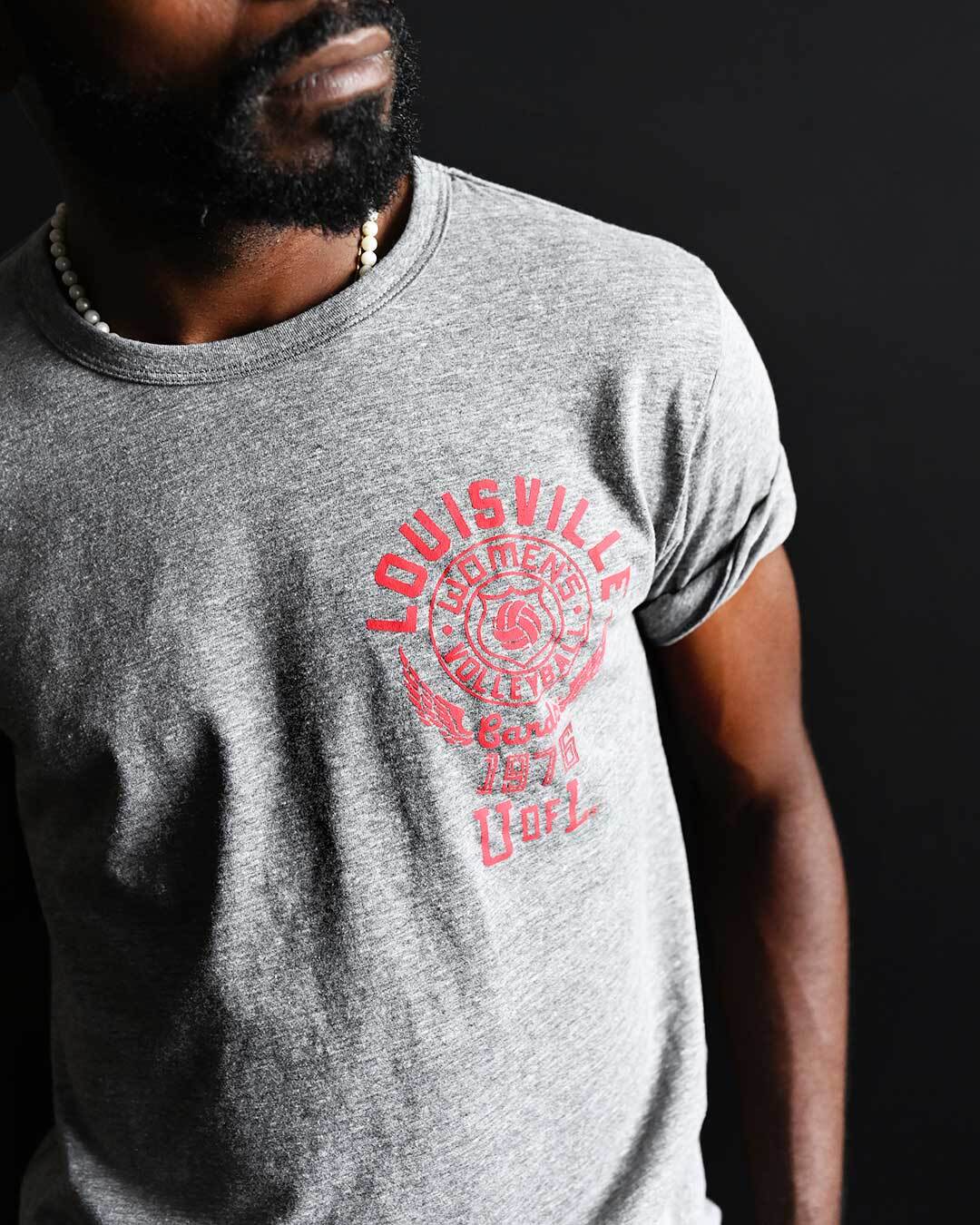 UofL - Louisville Volleyball Grey Tee - Roots of Fight Canada