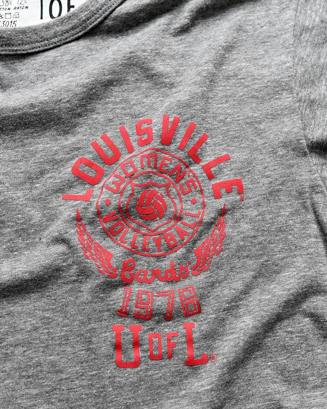 UofL - Louisville Volleyball Grey Tee - Roots of Fight Canada