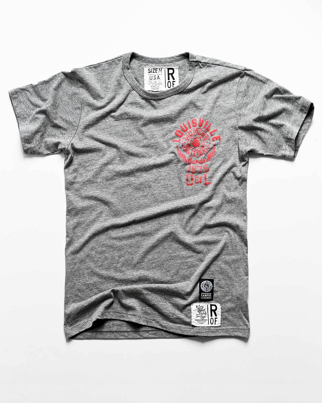 UofL - Louisville Volleyball Grey Tee - Roots of Fight Canada