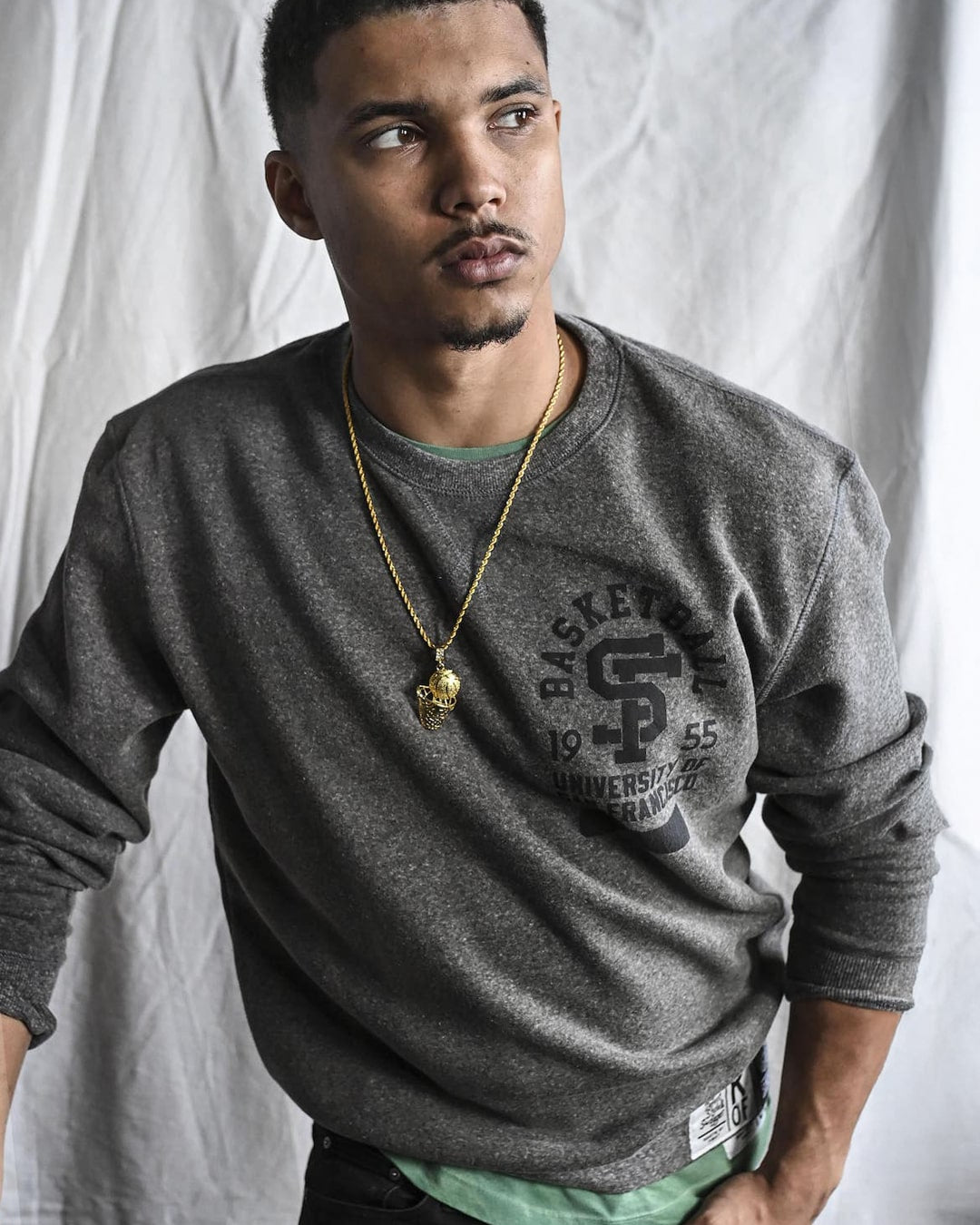 USF - Basketball '55 Grey Sweatshirt - Roots of Fight Canada