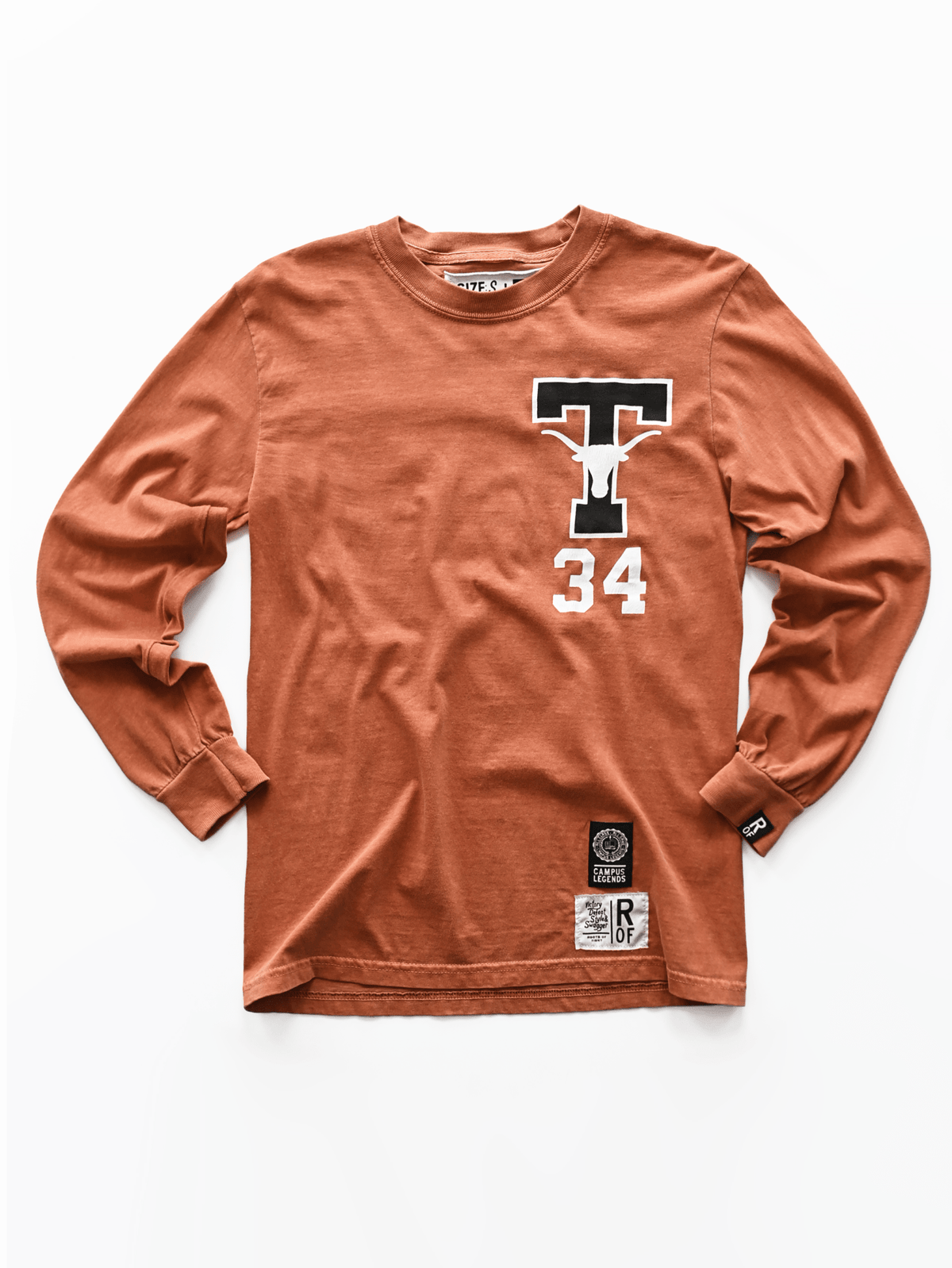 UT - Ricky Williams 34 Orange Long Sleeve Tee - Roots of Fight Canada