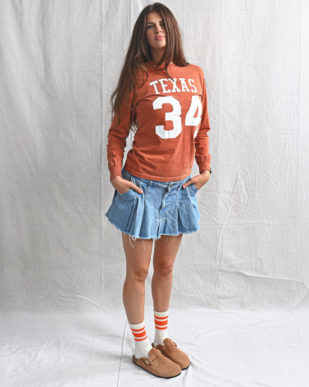 UT - Ricky Williams Texas Footbal Orange Long Sleeve Tee - Roots of Fight Canada