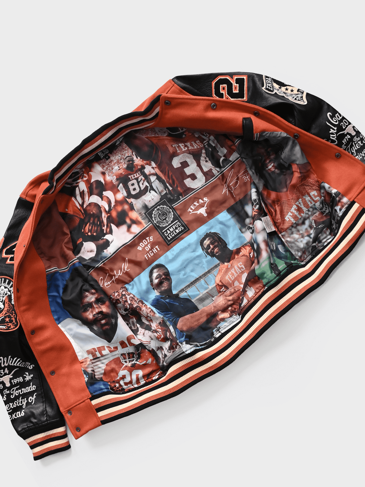 UT - Ricky Williams x Earl Campbell Varsity Jacket - Roots of Fight Canada