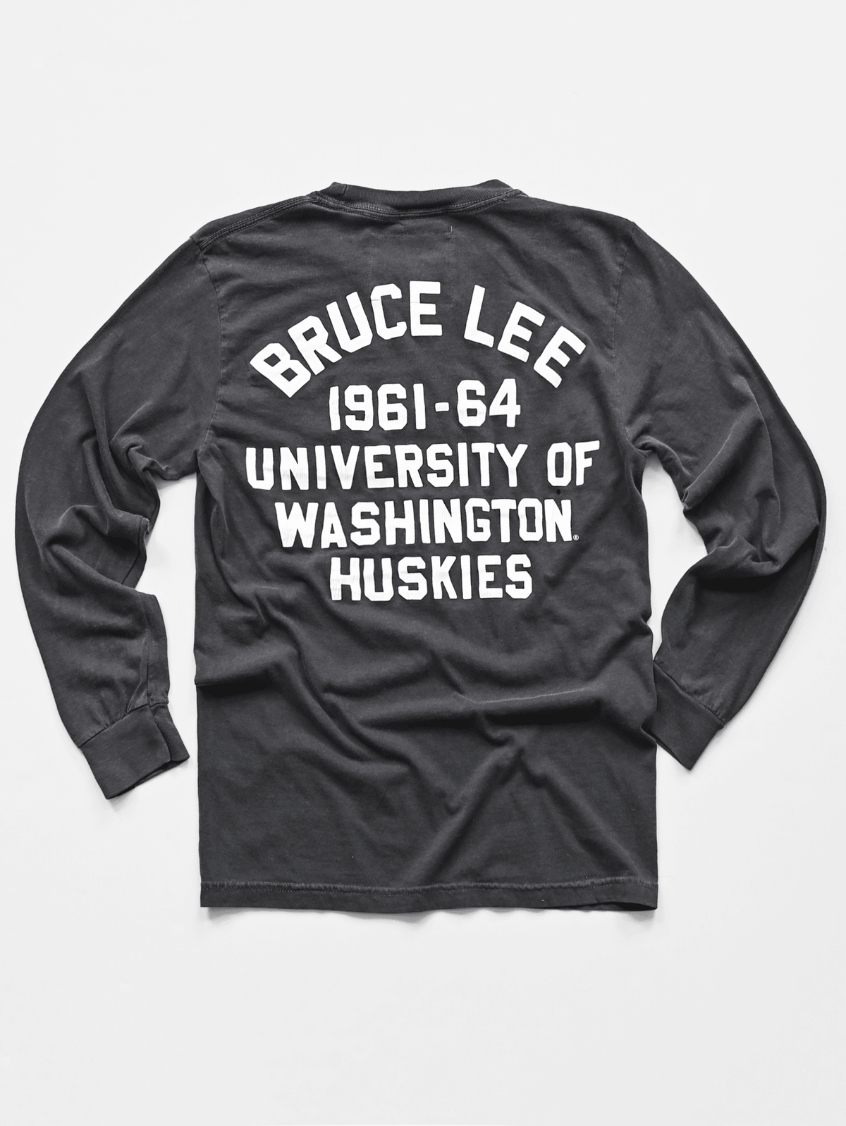 UW - Bruce Lee 1961 Charcoal Long Sleeve Tee - Roots of Fight Canada