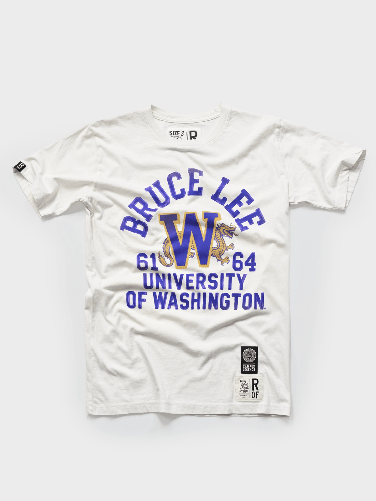 UW - Bruce Lee Campus Legend White Tee - Roots of Fight Canada
