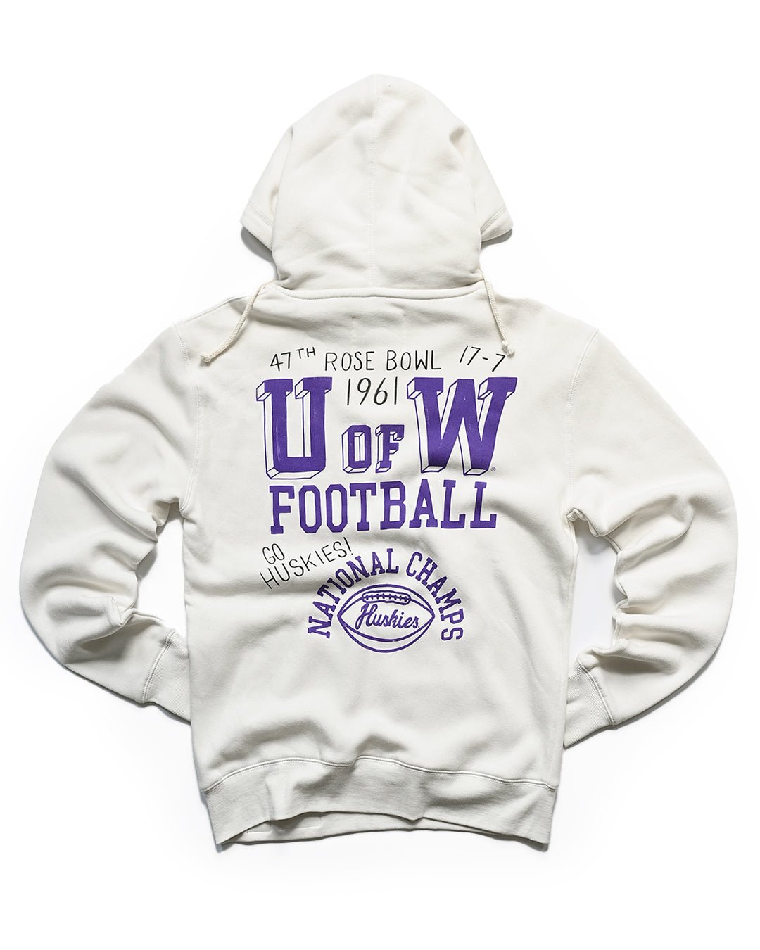 UW - Football ’61 Rose Bowl White PO Hoody - Roots of Fight Canada