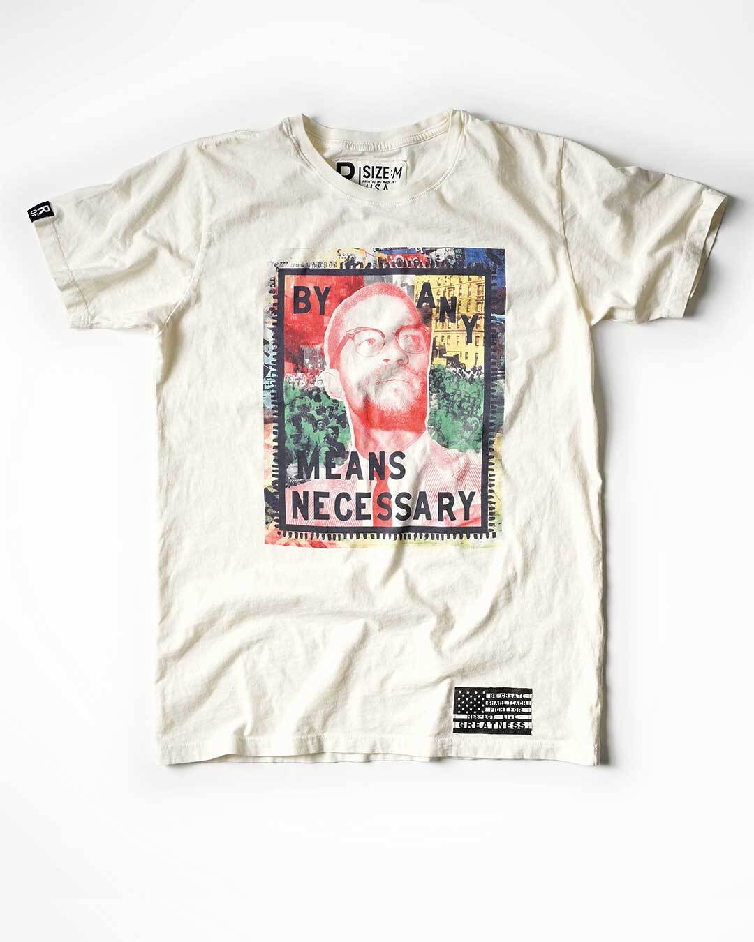 BHT - Malcolm X 'By Any Means' White Tee